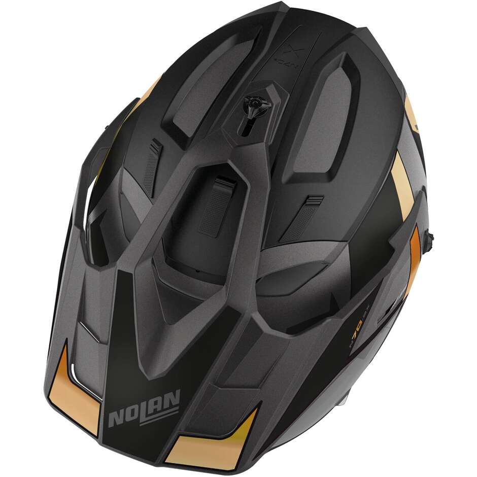 Nolan N70-2 X 06 SKYFALL N-COM 059 Matt Black Gold Crossover Motorcycle Helmet
