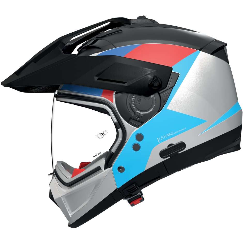 Nolan N70-2 X 06 TURBINE 350 Crossover Motorcycle Helmet White Black Blue Anthracite Red Metal