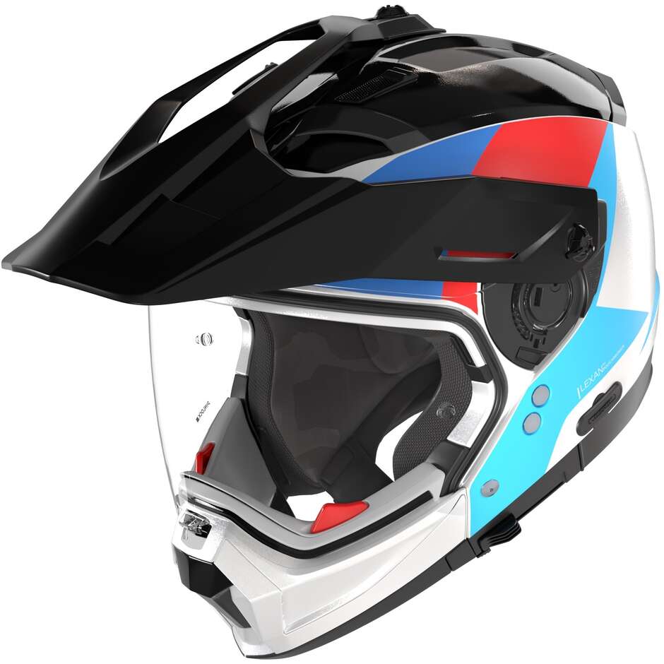 Nolan N70-2 X 06 TURBINE 350 Crossover Motorcycle Helmet White Black Blue Anthracite Red Metal