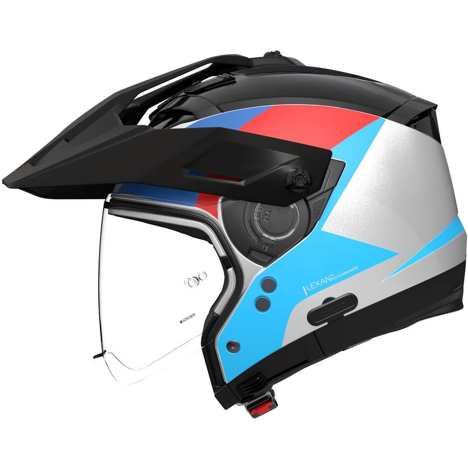 Nolan N70-2 X 06 TURBINE 350 Crossover Motorcycle Helmet White Black Blue Anthracite Red Metal