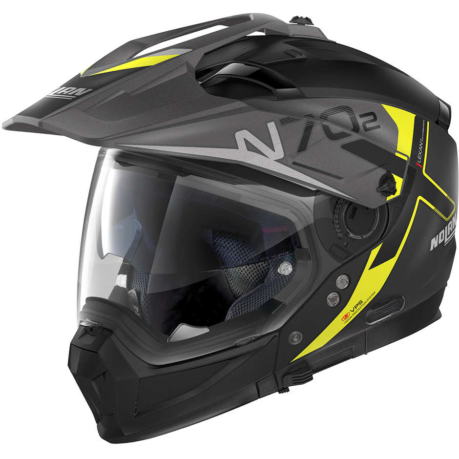 Nolan N70.2 X BUNGEE N-Com 036 Crossover Motorcycle Helmet Matte Black Yellow