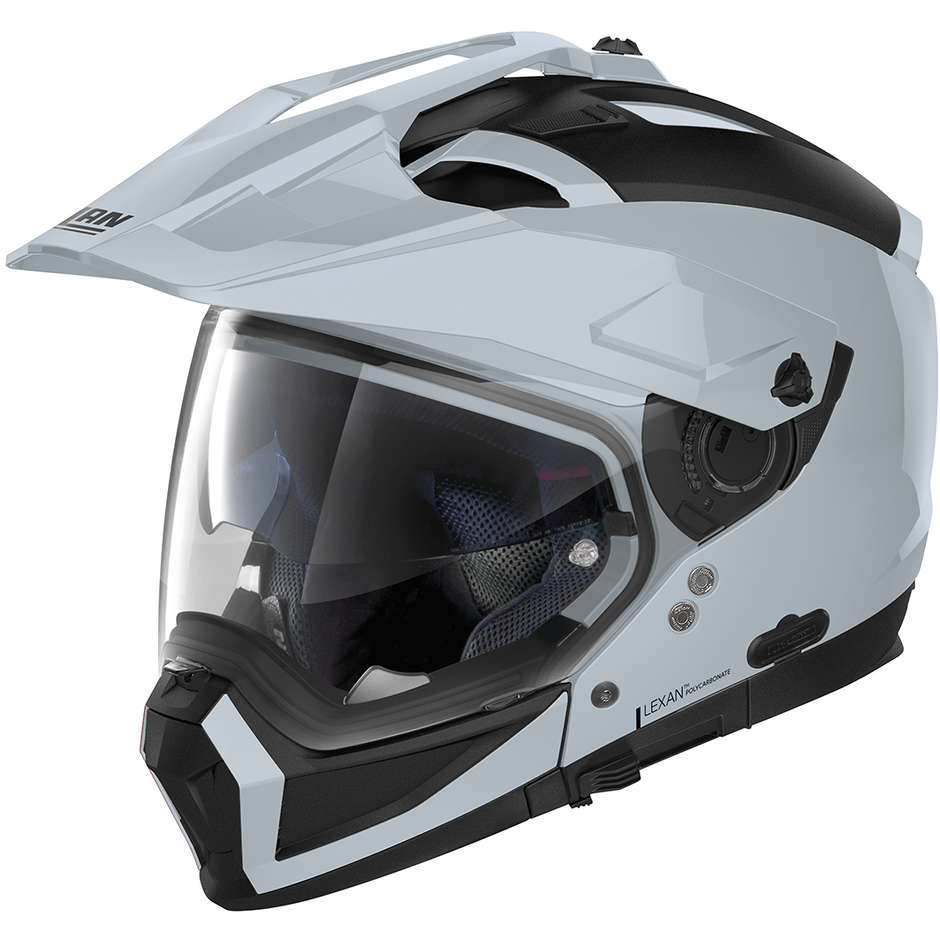 Nolan N70-2 X CLASSIC N-Com 006 Zephyr White Crossover ON-OFF Motorcycle Helmet