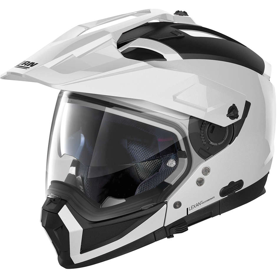 Nolan N70.2x Crossover Motorcycle Helmet ON-OFF Classic 005 N-Com Glossy White