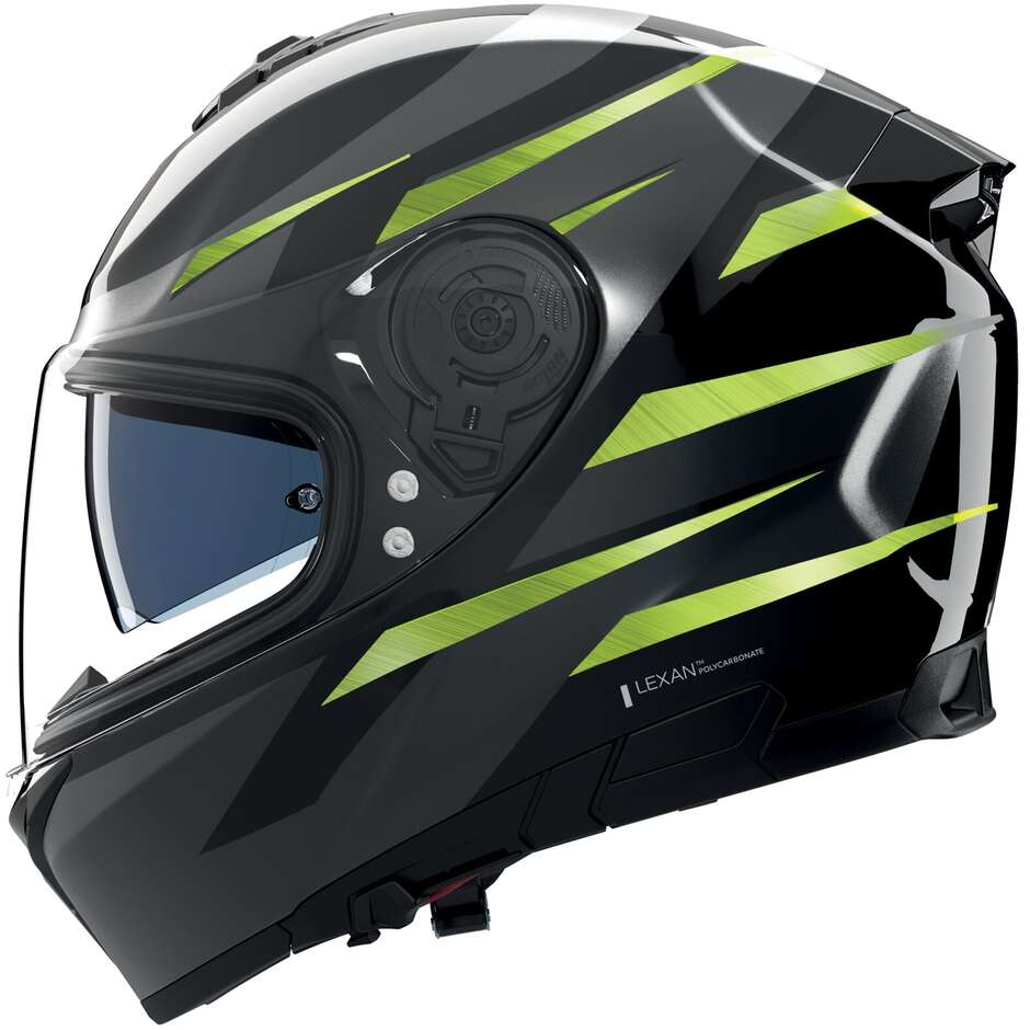 Nolan N80-8 FERVO 354 Integralhelm Motorrad Schwarz Anthrazit Grün Impuls Glanz