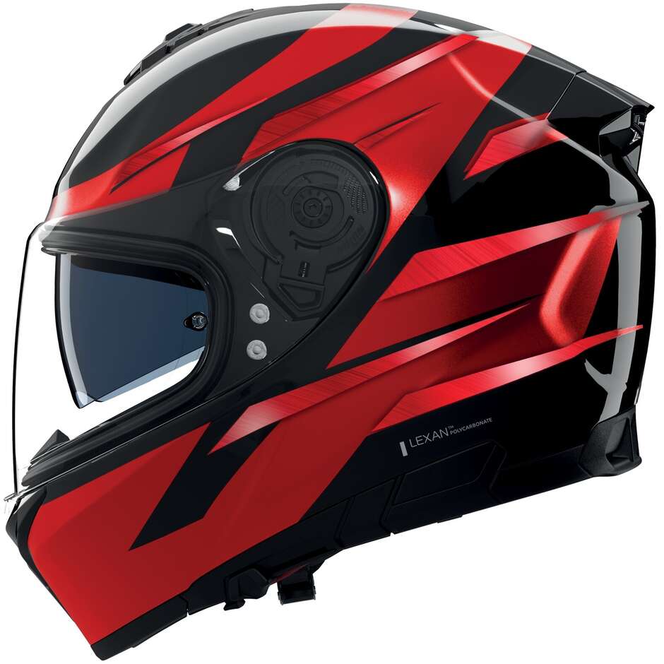 Nolan N80-8 FERVO 355 Full Face Motorcycle Helmet Gloss Black Red