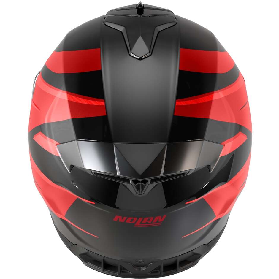 Nolan N80-8 FERVO 355 Full Face Motorcycle Helmet Gloss Black Red