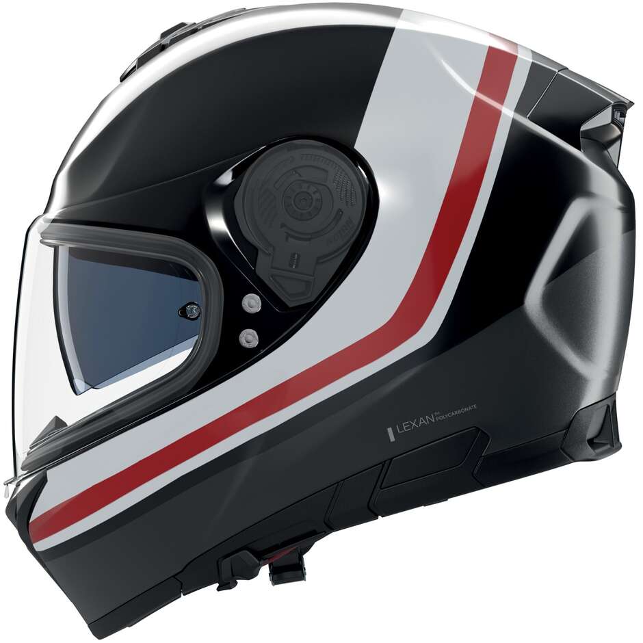Nolan N80-8 INCLINE 353 Integralhelm Motorrad Schwarz Anthrazit Weiß Rot Glänzend