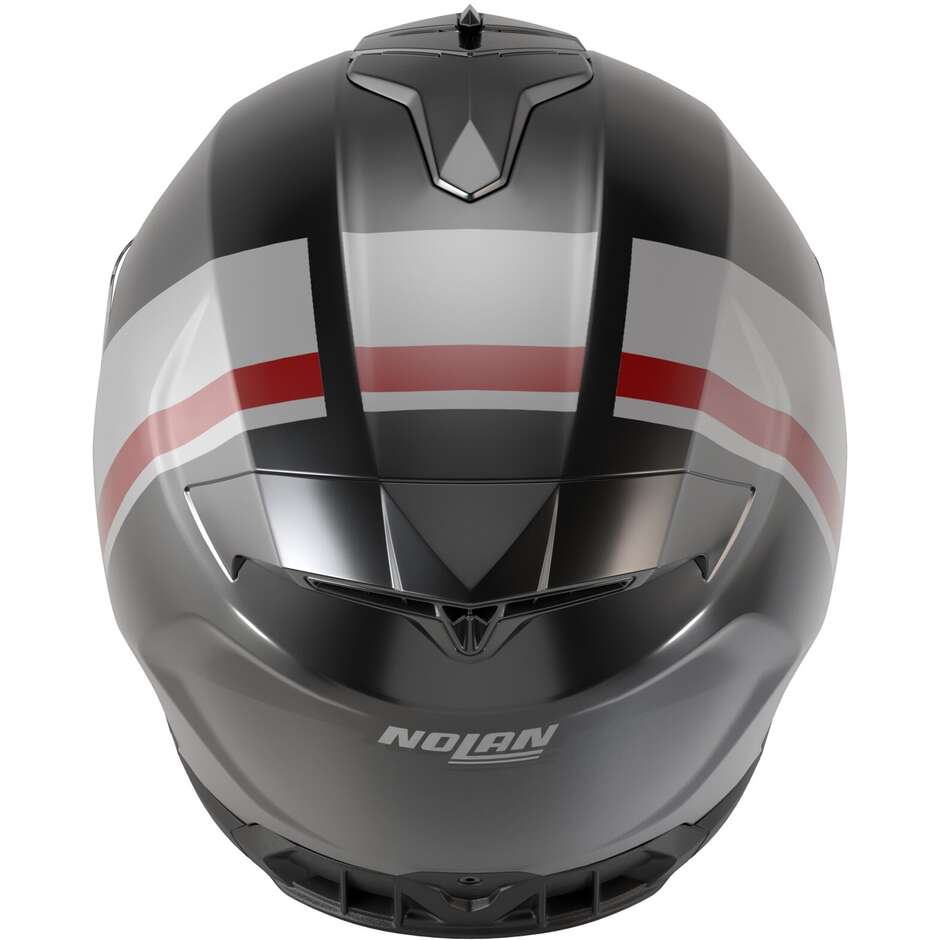 Nolan N80-8 INCLINE 353 Integralhelm Motorrad Schwarz Anthrazit Weiß Rot Glänzend