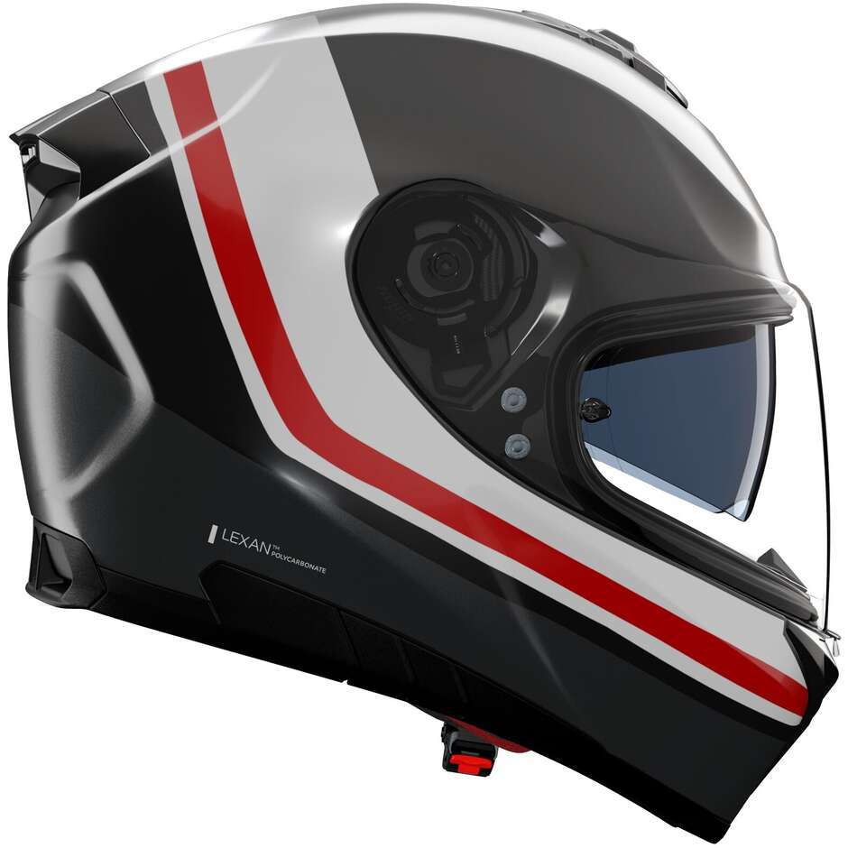 Nolan N80-8 INCLINE 353 Integralhelm Motorrad Schwarz Anthrazit Weiß Rot Glänzend