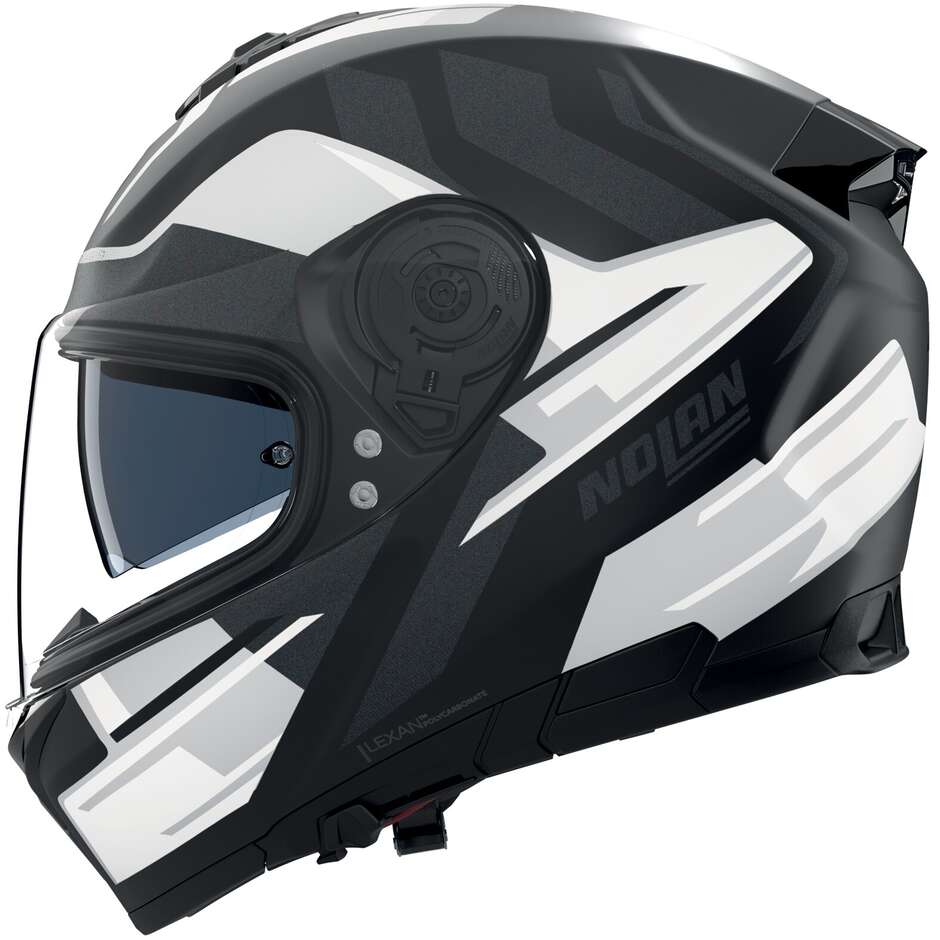 Nolan N80-8 TRITTICO 359 Full Face Motorcycle Helmet Black White Anthracite Matt