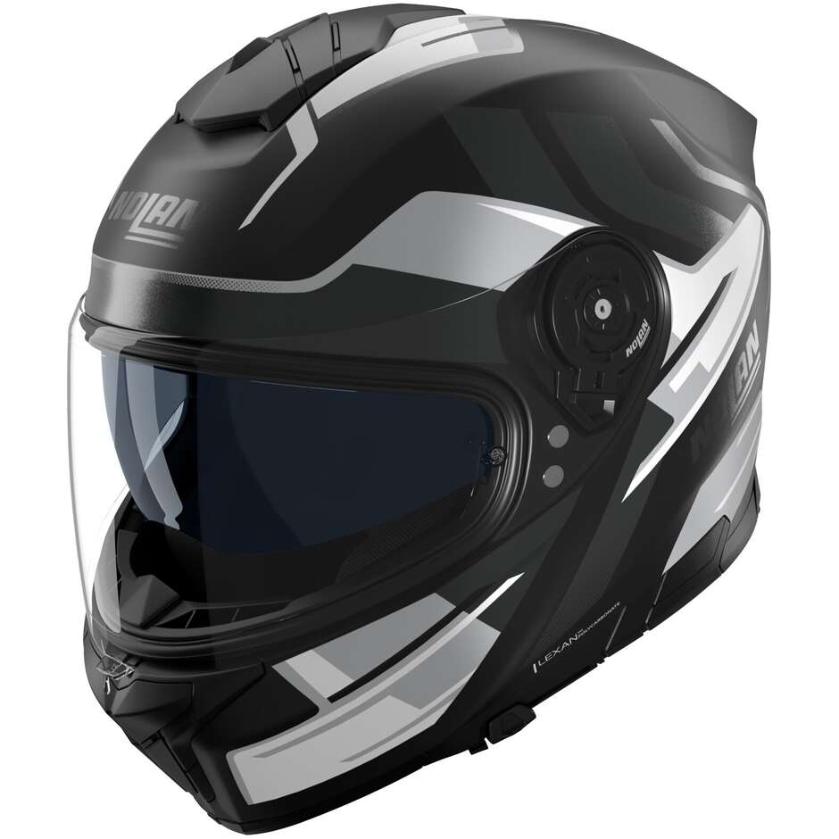 Nolan N80-8 TRITTICO 359 Full Face Motorcycle Helmet Black White Anthracite Matt