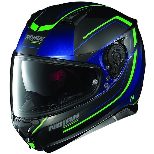Nolan N87 Full Face Motorcycle Helmet N-Com Savoie Faire 057 Fade Cayman Matt Blue