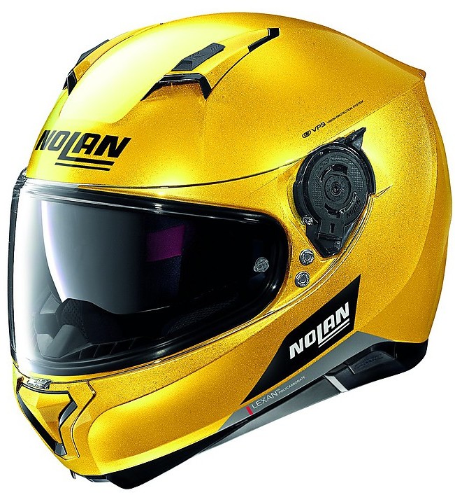 Nolan N87 Integral Motorcycle Helmet N-Com 076 Spark Yellow Emblem