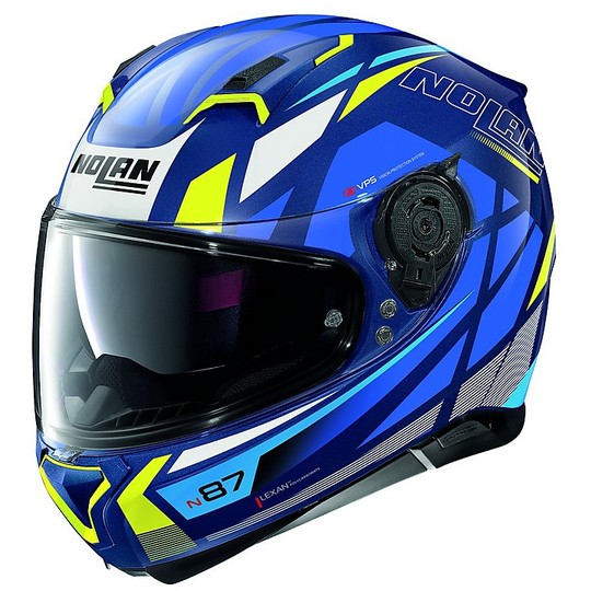 Nolan N87 Integral Motorcycle Helmet Originality N-Com 067 Imperator Blue