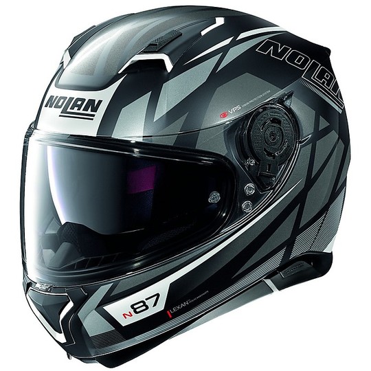 Nolan N87 Integral Motorcycle Helmet Originality N-Com 068 Matt Black Gray