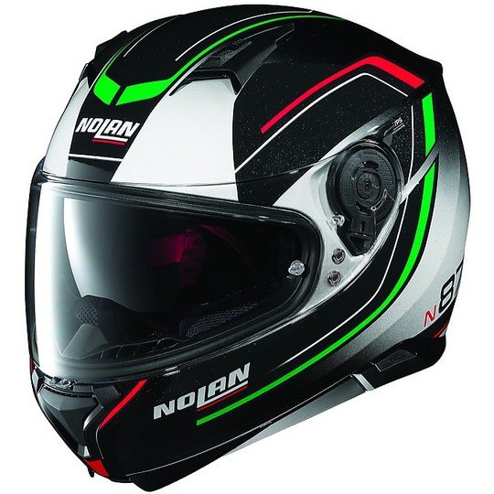 Nolan N87 Integral Motorcycle Helmet Savoir Faire N-Com 056 Fade White