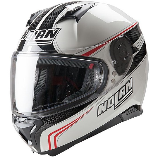 Nolan N87 Rapid N-Com 017 White Metal Helmet