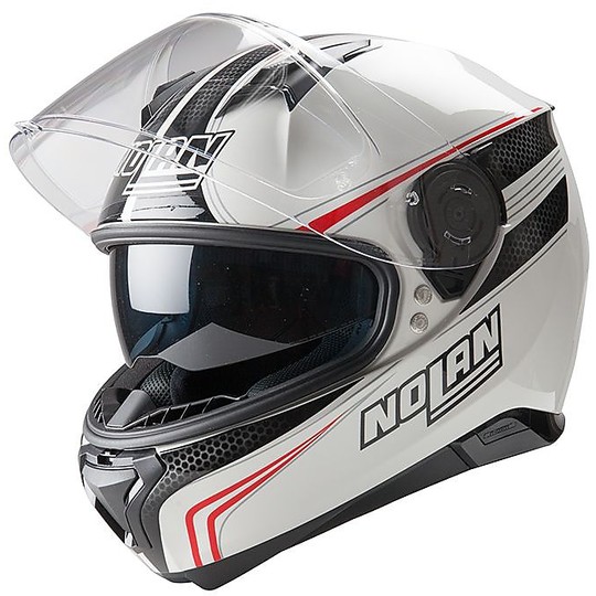 Nolan N87 Rapid N-Com 017 White Metal Helmet