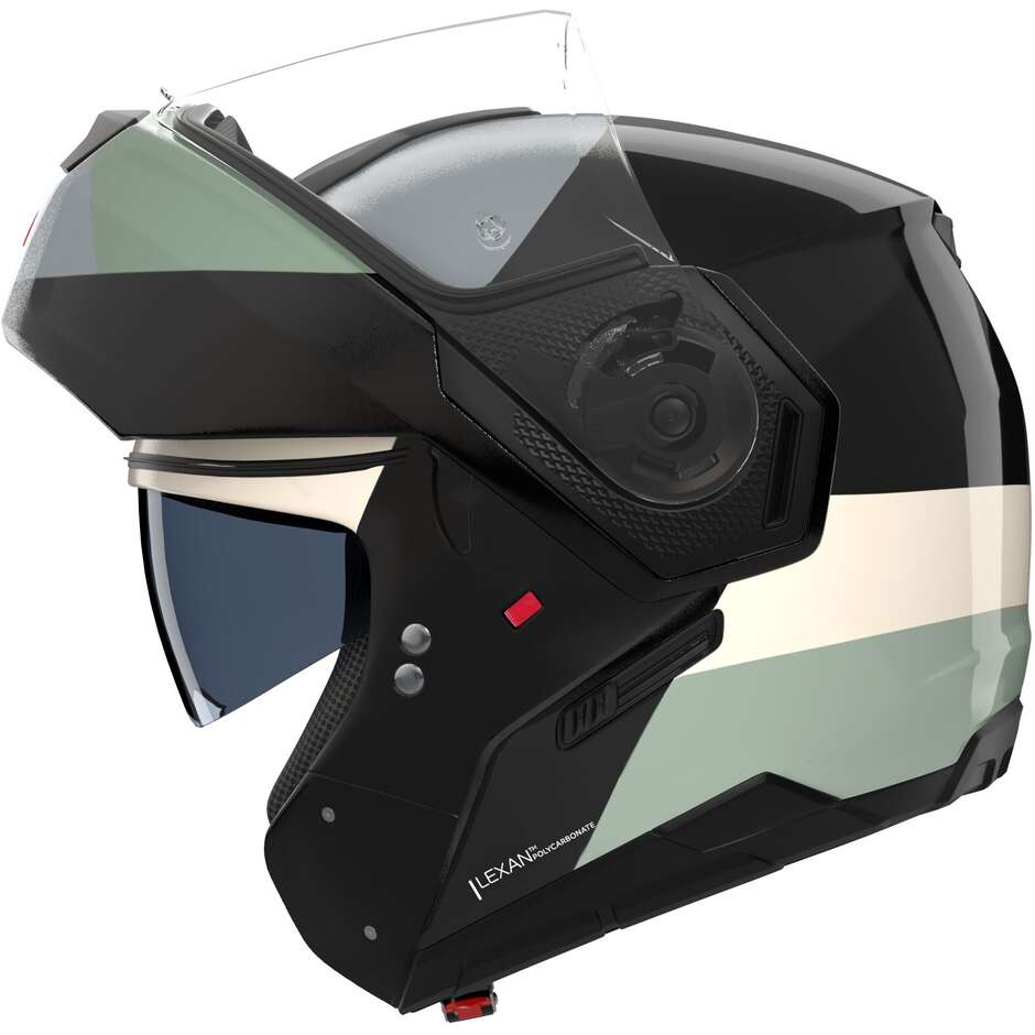 Nolan N90-3 06 BLOCK 354 P/J Modularer Motorradhelm Schwarz Elfenbein Anthrazit Grün Grau Glänzend