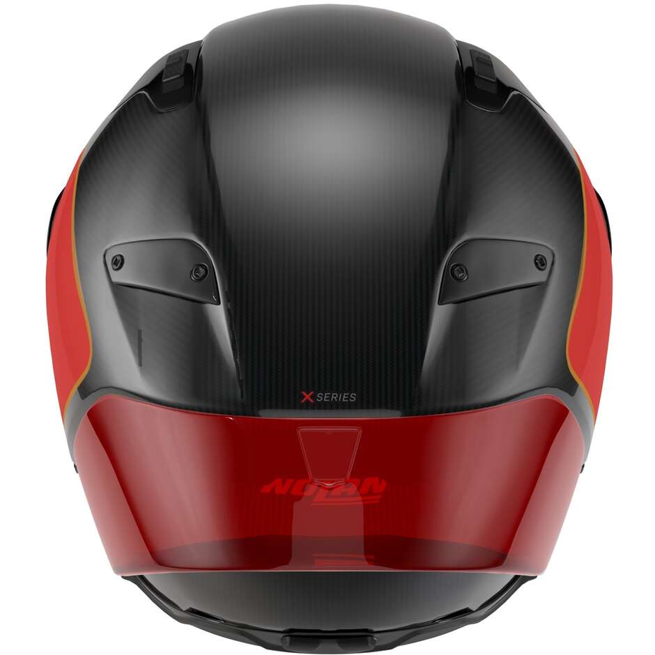 Nolan X-804 RS UC ASSO DI PICCHE 356 Integralhelm Motorrad, glänzend, Sandrot, Carbon