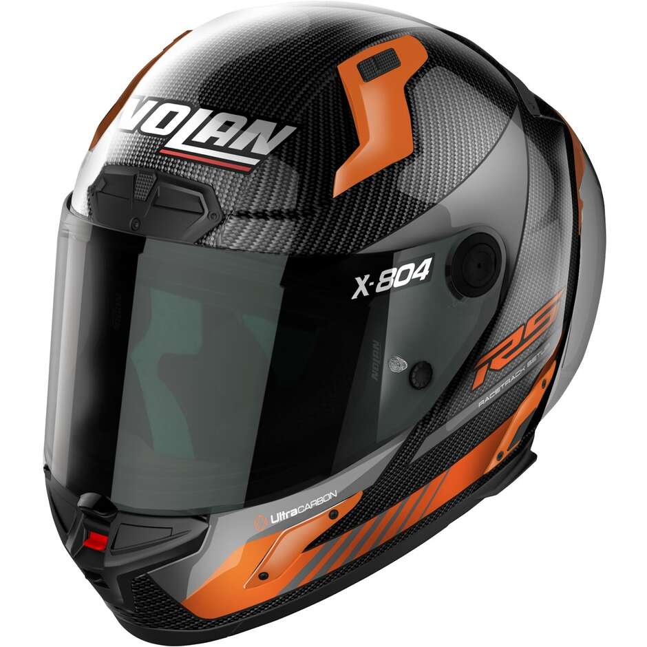 Nolan X-804 RS UC HOT LAP 014 Orange Full Face Motorcycle Helmet