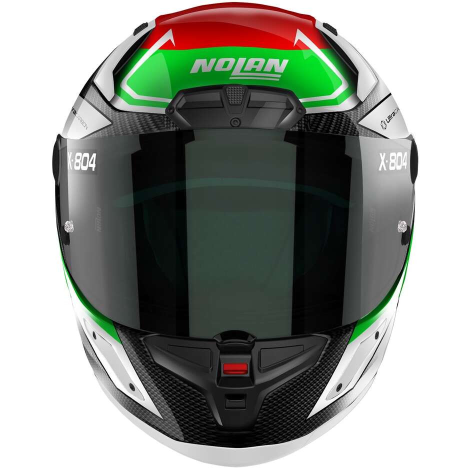 Nolan X-804 RS UC MAVEN 017 Full Face Motorcycle Helmet White Red Green