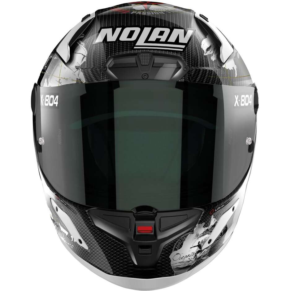 Nolan X-804 RS UC REPLICA CHECA GOLD 024 Integral Motorcycle Helmet White