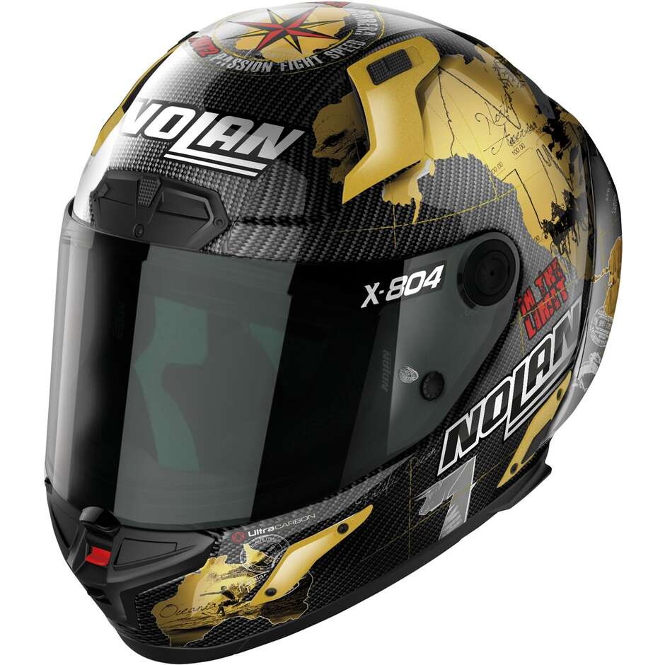 Nolan X-804 RS UC REPLICA CHECA GOLD 025 Full Face Motorcycle Helmet
