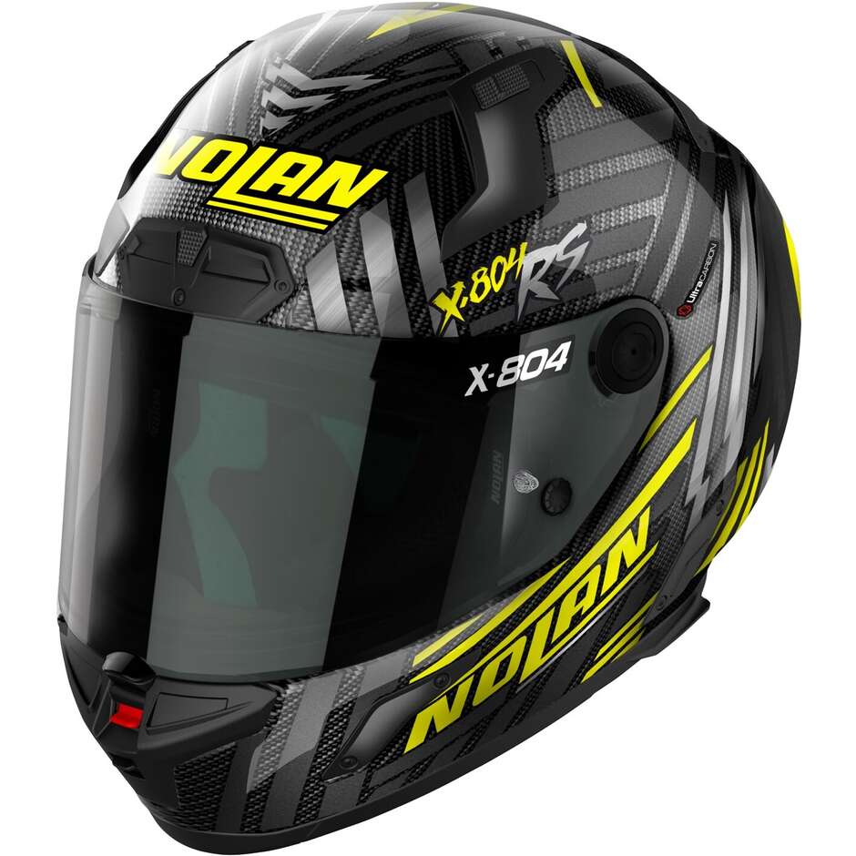 Nolan X-804 RS UC SPECTER 019 Full Face Motorcycle Helmet Yellow Silver