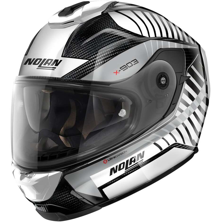 Nolan X-903 UC STARLIGHT 072 White Silver Integral Motorcycle Helmet