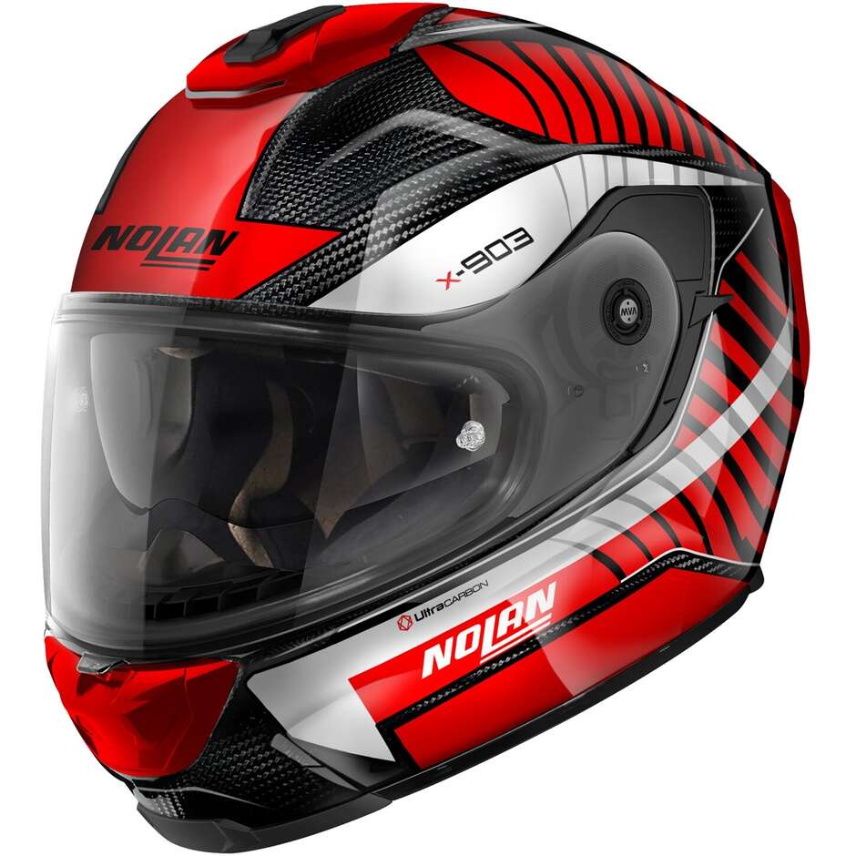 Nolan X-903 UC STARLIGHT 073 Full Face Motorcycle Helmet Red White