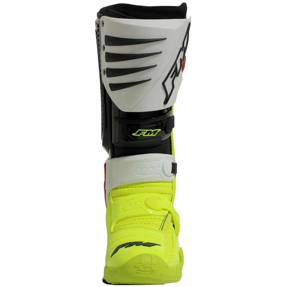 Noto Cross Enduro FM Racing TYPHOON 3 Boots Black White Yellow