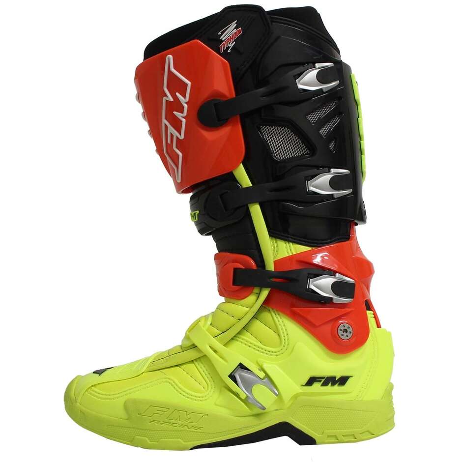 Noto Cross Enduro FM Racing TYPHOON 3 Boots Black White Yellow