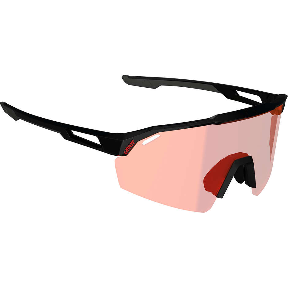 Occhiali da sole Leatt SpeedViz Lite Iriz Cryztal Medium-Large Nero Satinato (Iriz Cryztal Rosso 13%)