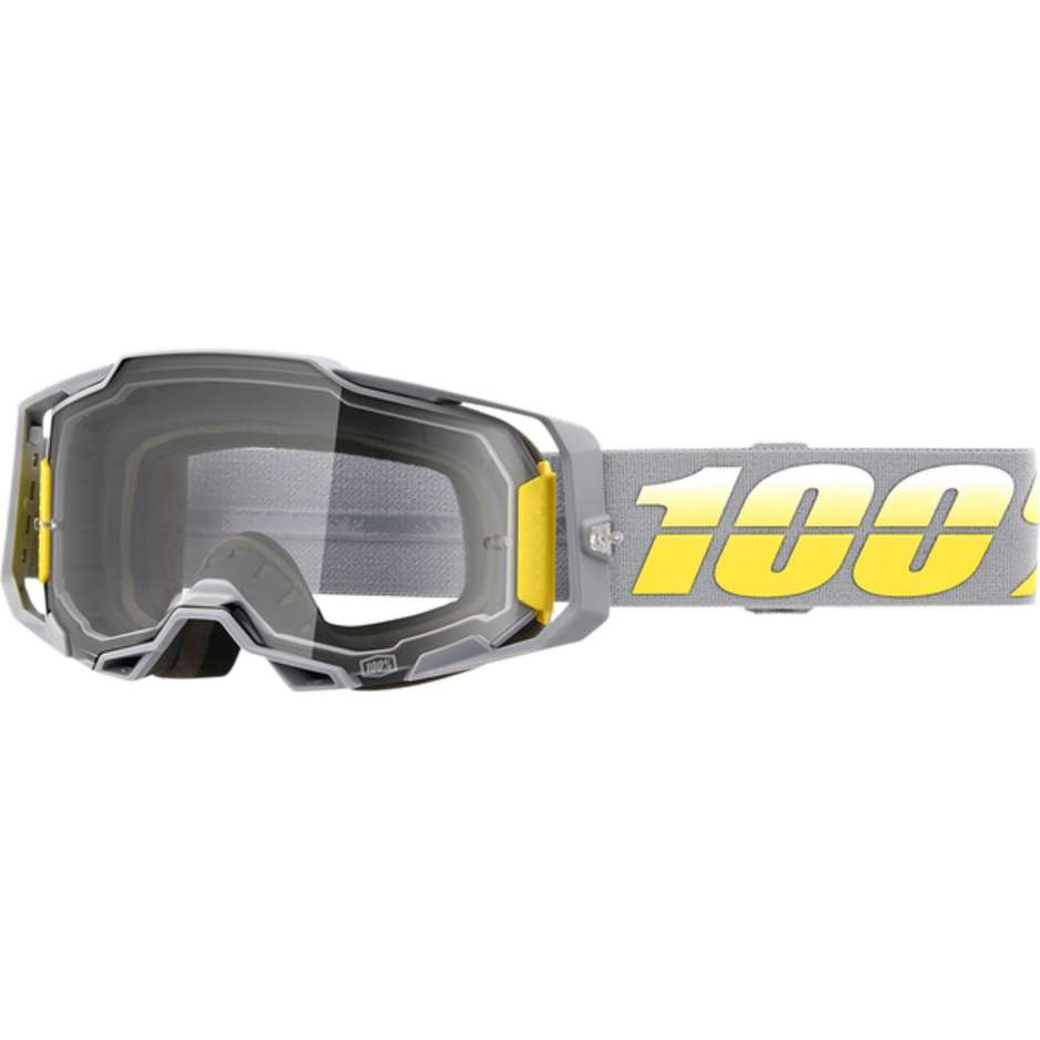Occhiali Maschera Moto Cross Enduro 100% ARMEGA Complex Lente Chiara