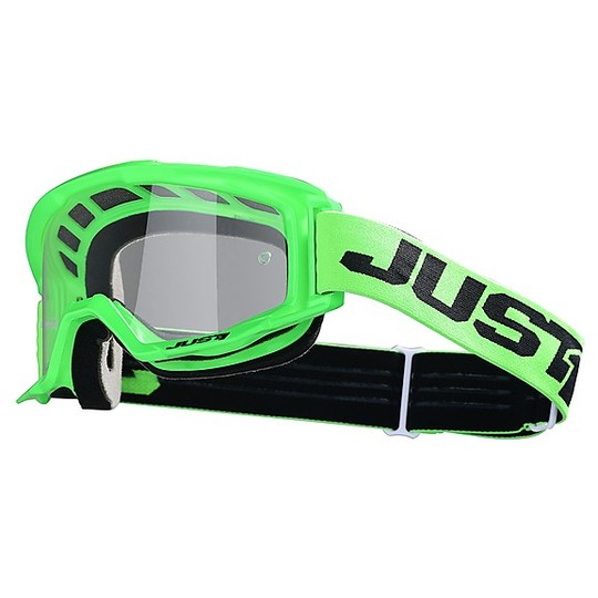 Occhiali Maschera Moto Cross Enduro Just1 Vitro Fluo Green