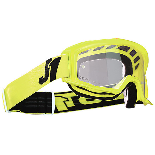 Occhiali Maschera Moto Cross Enduro Just1 Vitro Fluo Yellow