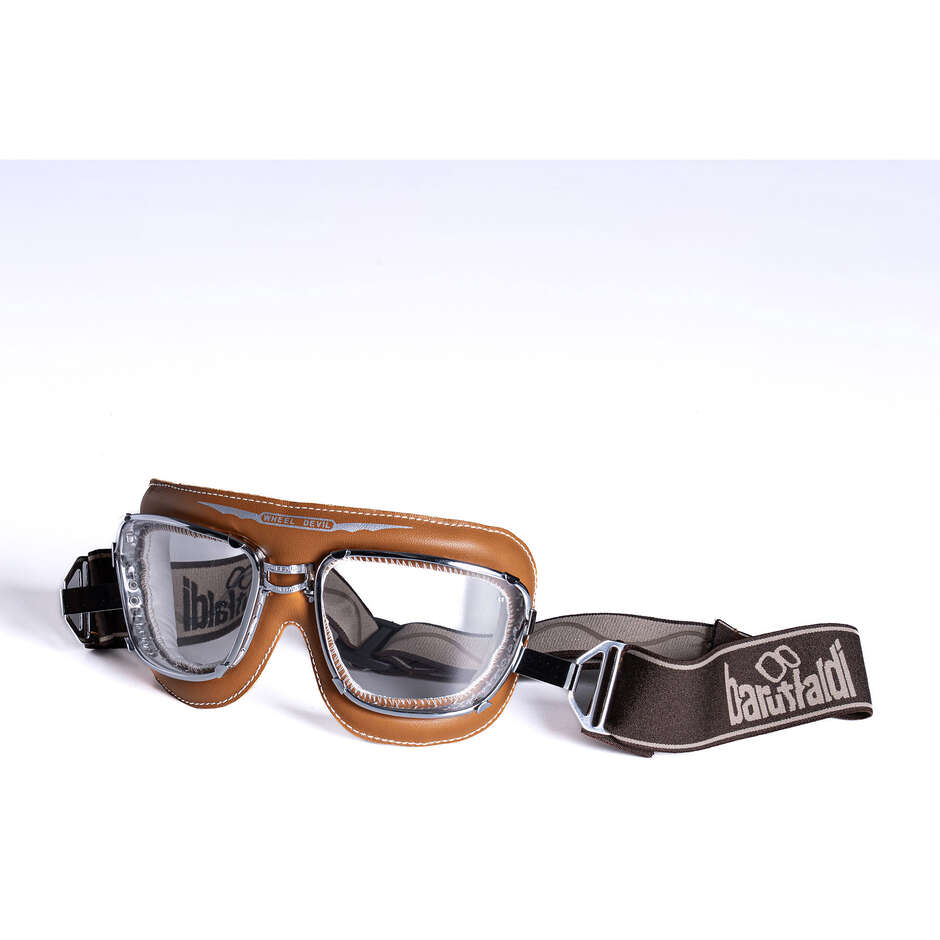 Occhiali Moto Baruffaldi SUPERCOMPETITION  Custom Vintage Pelle Cuoio