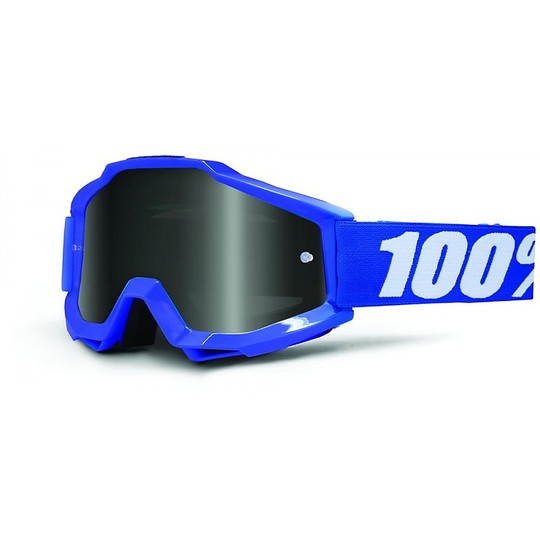 Occhiali Moto Cross Enduro 100% ACCURI Specials Reflex Blu Sand
