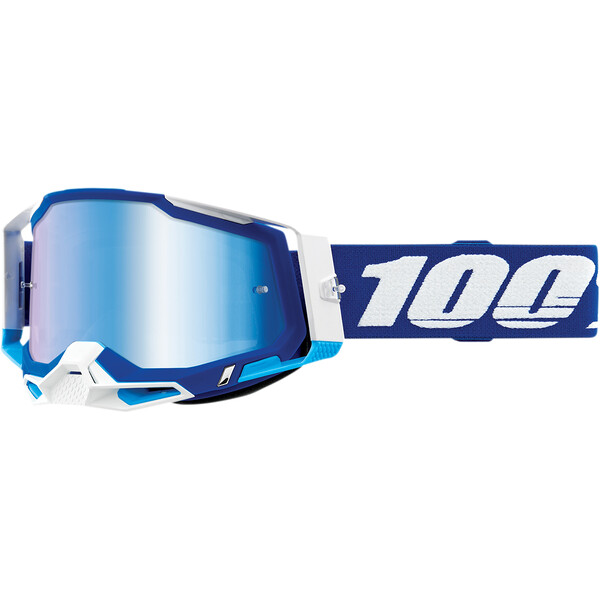 Occhiali Moto Cross Enduro 100% ARMEGA X-Ray Hiper Lente A Specchio Argento P48931