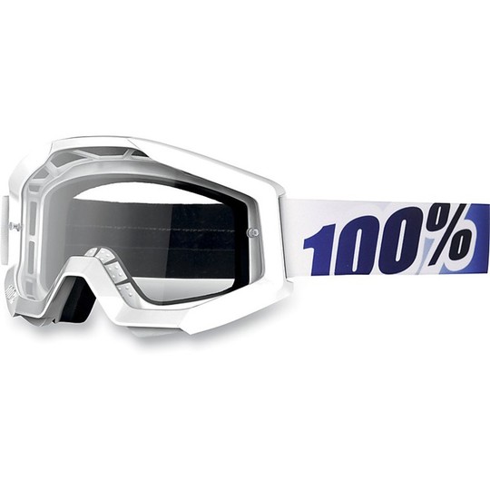  Occhiali Moto Cross Enduro 100% Strata Ice Age