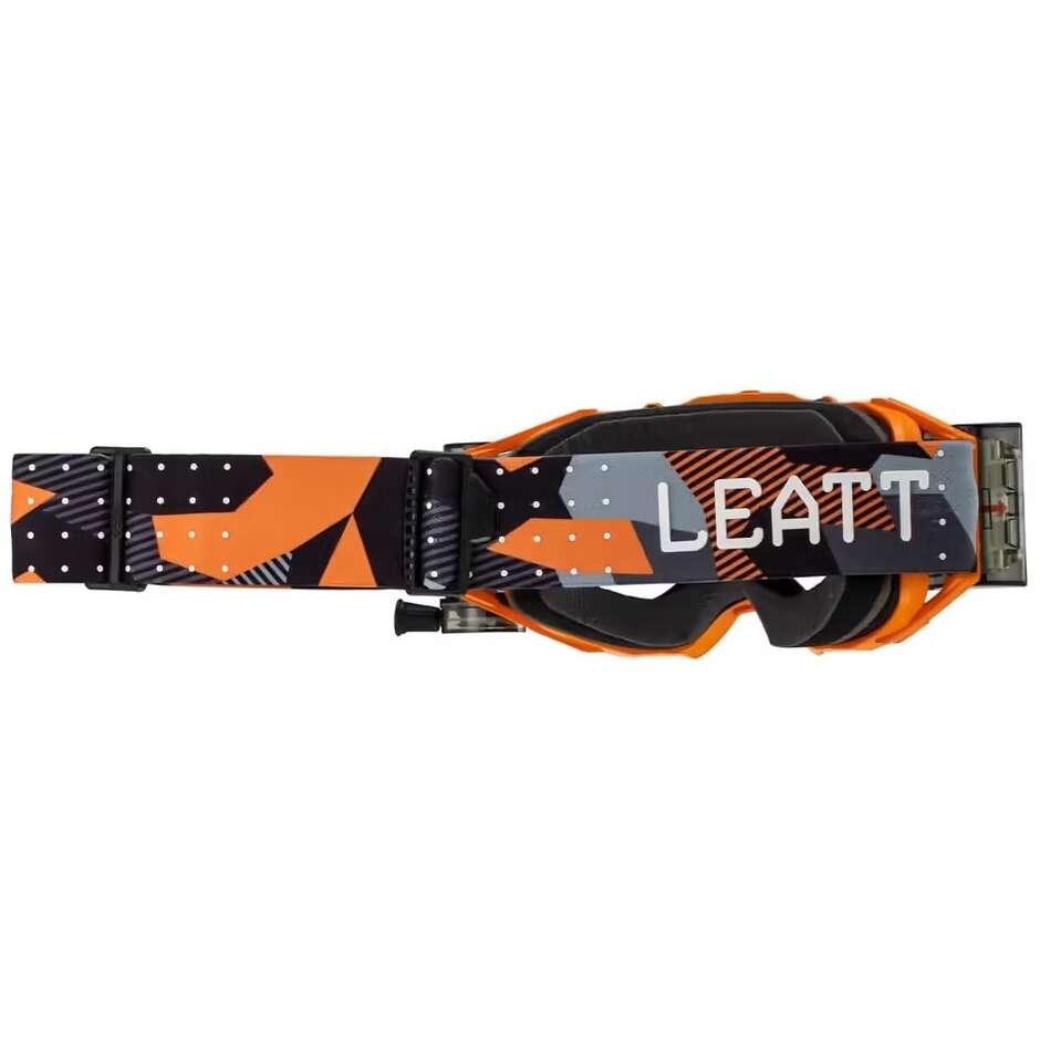 Occhiali Moto Cross Enduro Leatt VELOCITY 6.5 ORANGE Roll-Off Trasparente	