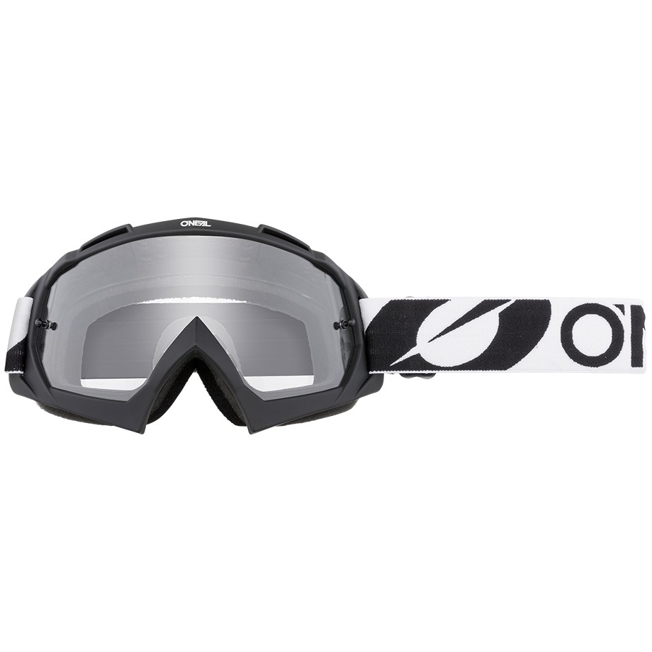 Occhiali Moto Cross Enduro Oneal B 10 Goggle Twoface Nero   Clear