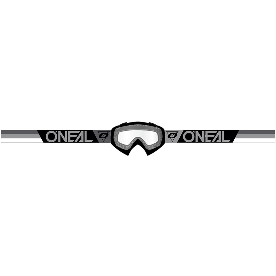 Occhiali Moto Cross Enduro Oneal B 10 Gogglepeedmetal Nero Grigio   Clear