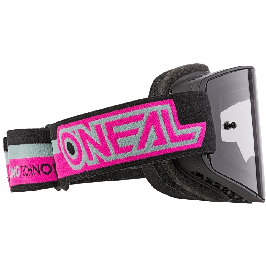 Occhiali Moto Cross Enduro Oneal B 20 Goggle Proxy Bianco Nero   Grigio