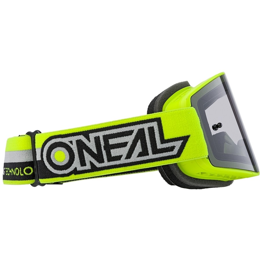 Occhiali Moto Cross Enduro Oneal B 20 Goggle Proxy Giallo Nero   Grigio