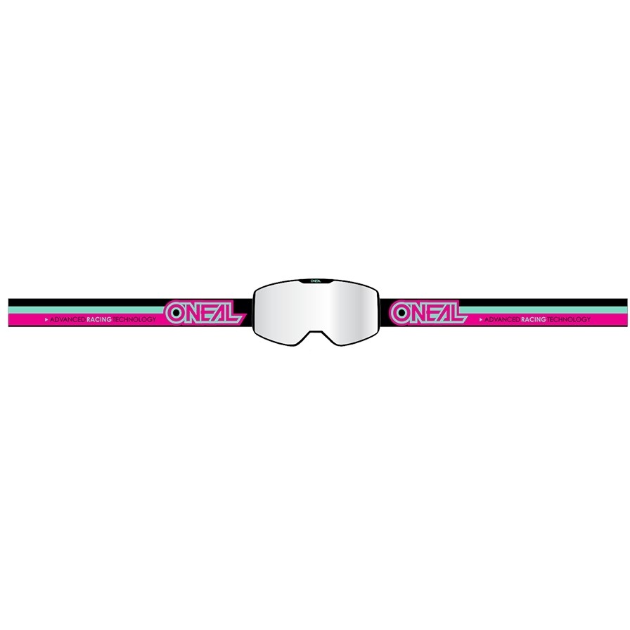 Occhiali Moto Cross Enduro Oneal B 20 Goggle Proxy Nero Rosa   Radium Blu