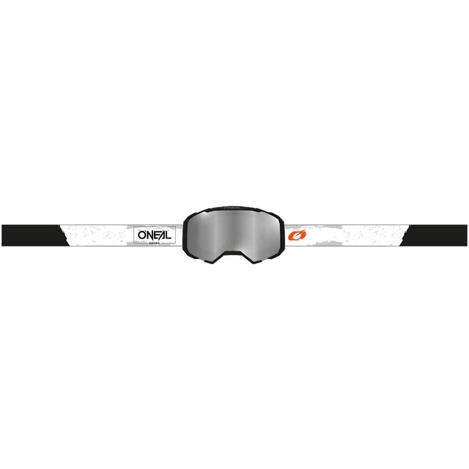 Occhiali Moto Cross Enduro Oneal B-22 PAINT Bianco Nero