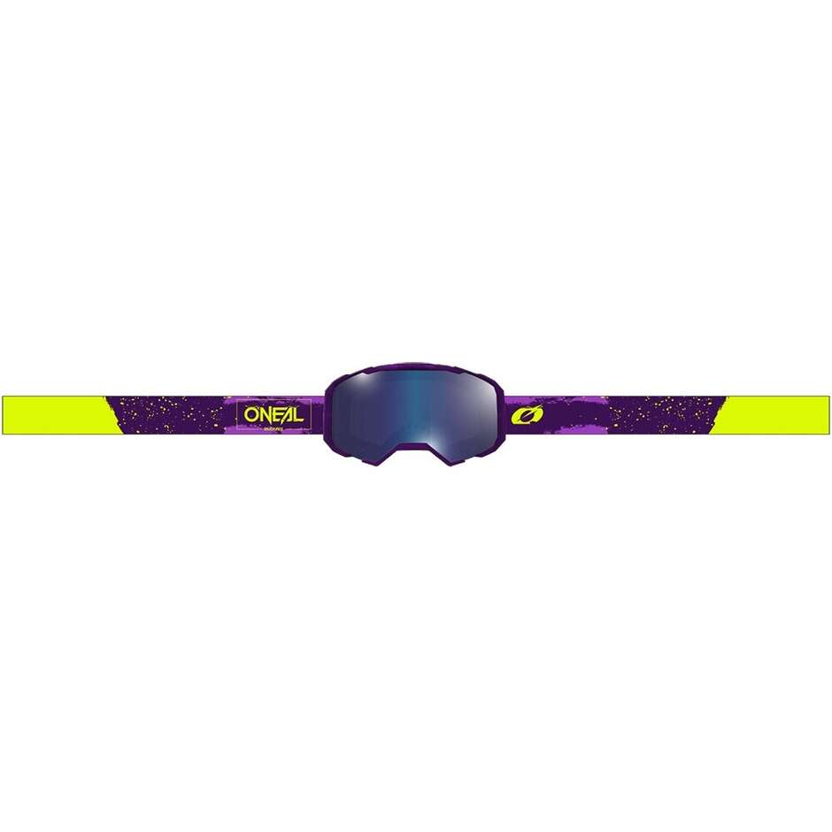 Occhiali Moto Cross Enduro Oneal B-22 PAINT Viola Giallo