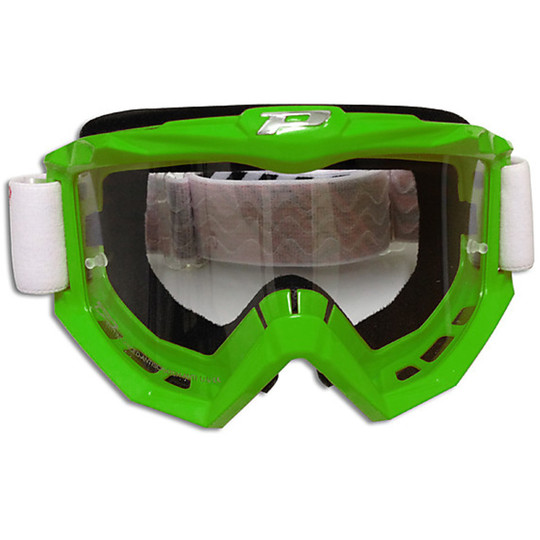 Occhiali Moto Cross Enduro Progrip Eco Colore Verde